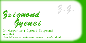 zsigmond gyenei business card